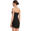 Norma Kamali Women’s Strapless Side Drape Pickleball Dress(Black)
