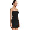 Norma Kamali Women’s Strapless Side Drape Pickleball Dress(Black)