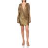 Norma Kamali Women’s Dolman Wrap Mini Dress(Bronze)