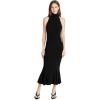 Norma Kamali Women’s Halter Turtle Fishtail Dress(Black)
