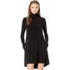 Norma Kamali Women’s Long Sleeve Turtle Swing Dress(Black)