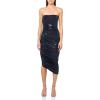 Norma Kamali Women’s Strapless Diana Dress to Knee(True Navy)