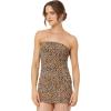 Norma Kamali Women’s Strapless Pickleball Mini Dress(Bb Leopard)