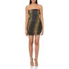Norma Kamali Women’s Strapless Side Drape Pickleball Dress(Python)