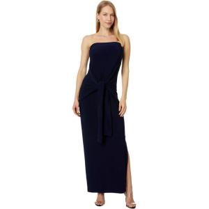 Norma Kamali Women’s Strapless All in One Side Slit Gown(True Navy)
