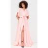Norma Kamali Women’s Belted Flared Maxi Dress(Ballet Pink)