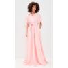 Norma Kamali Women’s Belted Flared Maxi Dress(Ballet Pink)
