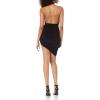 Norma Kamali Womens Cross Halter Side Drape Dress(Black)