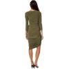 Norma Kamali Women’s Long Sleeve Diana Dress to Knee(Military)