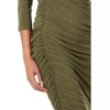 Norma Kamali Women’s Long Sleeve Diana Dress to Knee(Military)