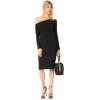 Norma Kamali Women’s Long Sleeve Drop Shoulder Dress(Black)