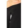 Norma Kamali Women’s Long Sleeve Drop Shoulder Dress(Black)