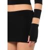 Norma Kamali Women’s Spliced Long Sleeve Pickleball Dress(Black/Nude Mesh)