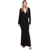 Norma Kamali Women’s Dolman V Neck Fishtail Gown(Black)