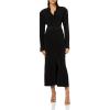 Norma Kamali Women’s Nk Shirt Dress Long W/Shoulder Pads(Black)