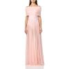 Norma Kamali Women’s Sleeveless Cowl Neck Combo Flared Gown(Ballet Pink)