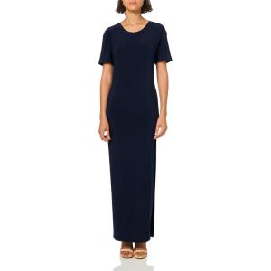 Norma Kamali Women’s Short Sleeve Side Slit Gown(True Navy)