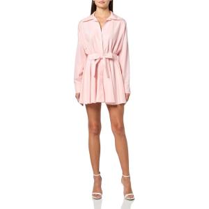 Norma Kamali Womens Super Oversized Bf Nk Shirt Flared Mini Dress(Ballet Pink)