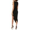 Norma Kamali Womens Tara Side Drape Gown (22) Cocktail Dress(Black)