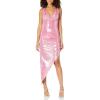 Norma Kamali Womens Tara Side Drape Gown (22) Cocktail Dress(Candy Pink)