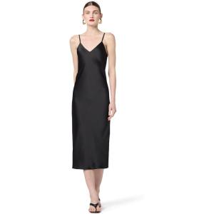 BIAS Slip Dress to Midcalf(Black)