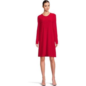Norma Kamali Women’s Kamali Kulture Go Crew Neck Dress(Tiger Red)