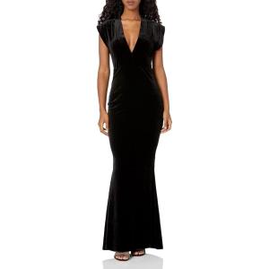 Norma Kamali Women’s V Neck Rectangle Gown(Black)