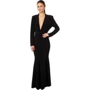 Single Breasted BOY FIT Fishtail Gown(Black)