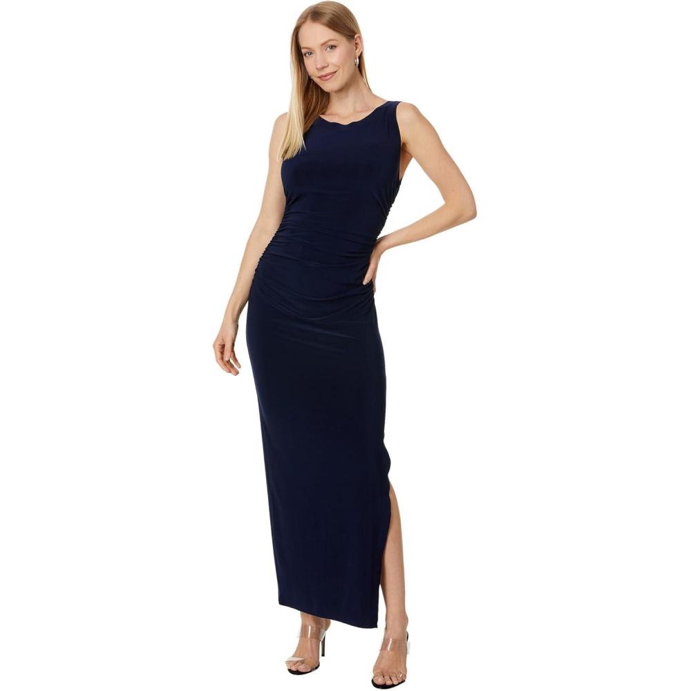 image:imageNorma Kamali Womens Sleeveless Shirred Waist GownTrue Navy
