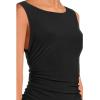Norma Kamali Women’s Sleeveless Shirred Waist Gown(Black)