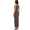 Norma Kamali Women’s Sleeveless Shirred Waist Gown(Espresso)