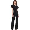 Cap Sleeve Shoulder PAD Jumpsuit(Black)