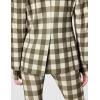 Norma Kamali Women’s Easy Fit Single Breasted Jacket W/Patch Pocket(Bark Box Plaid)