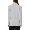 Oversized Single Breasted Jacket, Grey(Grey)