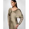 Norma Kamali Women’s Dolman Maria Dress to Midcalf(Elm)