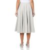Norma Kamali Women’s Flared Skirt to Midcalf(Light Heather Grey)