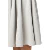 Norma Kamali Women’s Flared Skirt to Midcalf(Light Heather Grey)