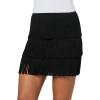 Norma Kamali Women’s Fringe Mini Skirt(Black)