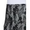 Norma Kamali Women’s Straight Skirt to Midcalf(Blk Stretch Lace/Wht)