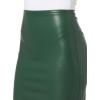 Norma Kamali Women’s Straight Skirt to Midcalf(Dark Emerald)