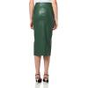 Norma Kamali Women’s Straight Skirt to Midcalf(Dark Emerald)