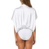 Norma Kamali Women’s Super Os Sleeveless Bf Nk Shirt Bodysuit(Snow White)