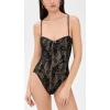 Norma Kamali Women’s Underwire Mio One Piece(Black Stretch Lace/Nude)