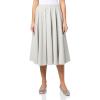Norma Kamali Women’s Flared Skirt to Midcalf(Light Heather Grey)