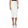 Norma Kamali Women’s Straight Skirt to Midcalf(Snow White)