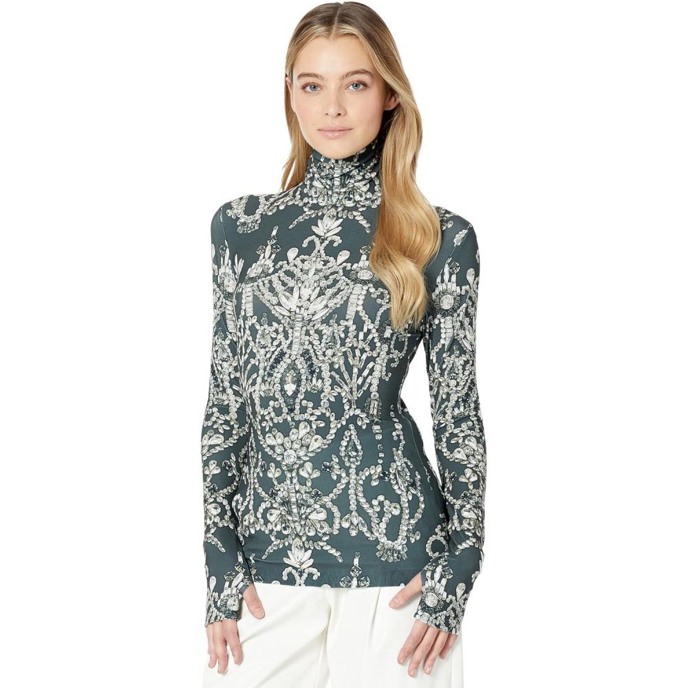 image:imageNorma Kamali Womens Slim Fit Long Sleeve Turtle TopDark Jewels