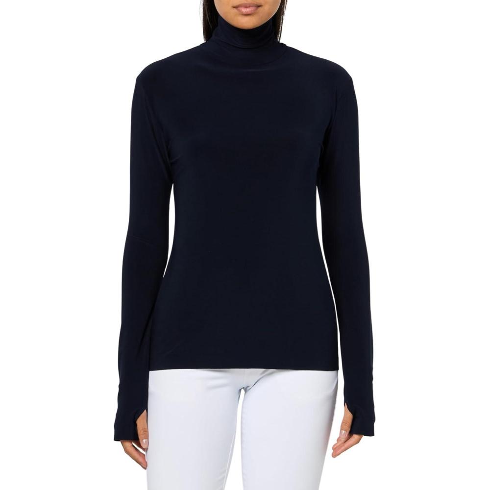 image:imageNorma Kamali Womens Slim Fit Long Sleeve Turtle TopMidnight