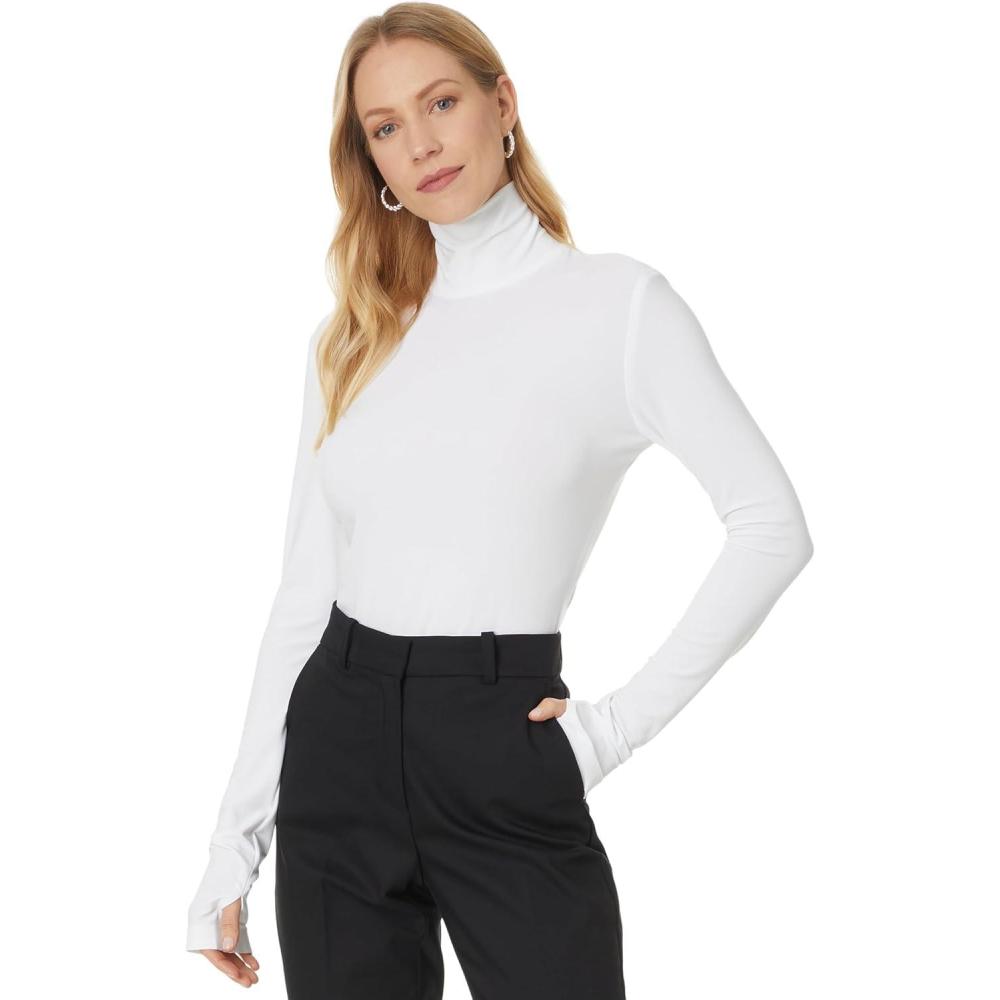 image:imageNorma Kamali Womens Slim Fit Long Sleeve Turtle TopSnow White