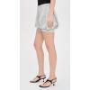 Norma Kamali Women’s Boyfriend Puff Shorts(Light Heather Grey)