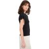 Norma Kamali Womens Cap Sleeve Shoulder Pad Top(Black)